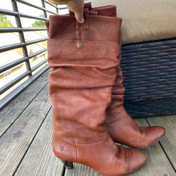 Frye Jenny Double Leather Boots - Picture 5 of 10